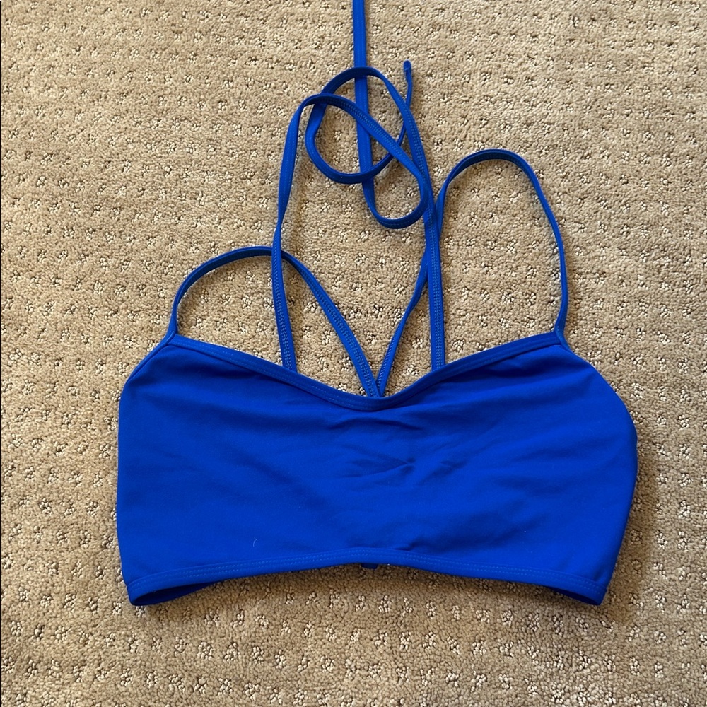 Jolyn Blue bikini top and bottom. Grayson top DD. Ally bottom medium.